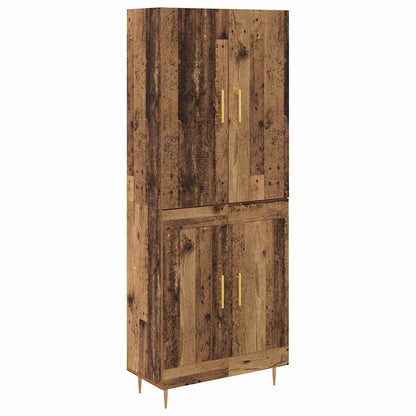 Highboard Wandmontiert Altholz 69,5 x 34 x 180 cm Holzwerkstoff