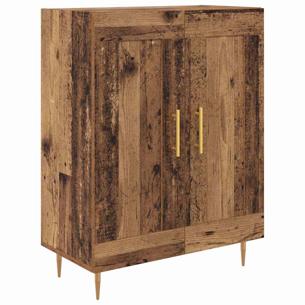 Highboard Wandmontiert Altholz 69,5 x 34 x 180 cm Holzwerkstoff