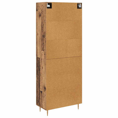 Highboard Wandmontiert Altholz 69,5 x 34 x 180 cm Holzwerkstoff