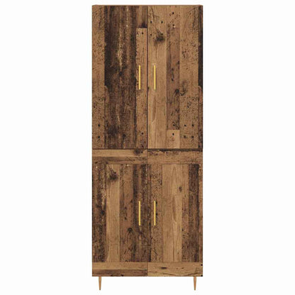 Highboard Wandmontiert Altholz 69,5 x 34 x 180 cm Holzwerkstoff