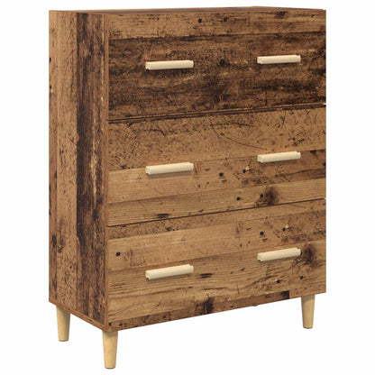Highboard Altholz 69,5 x 32,5 x 180 cm Holzwerkstoff