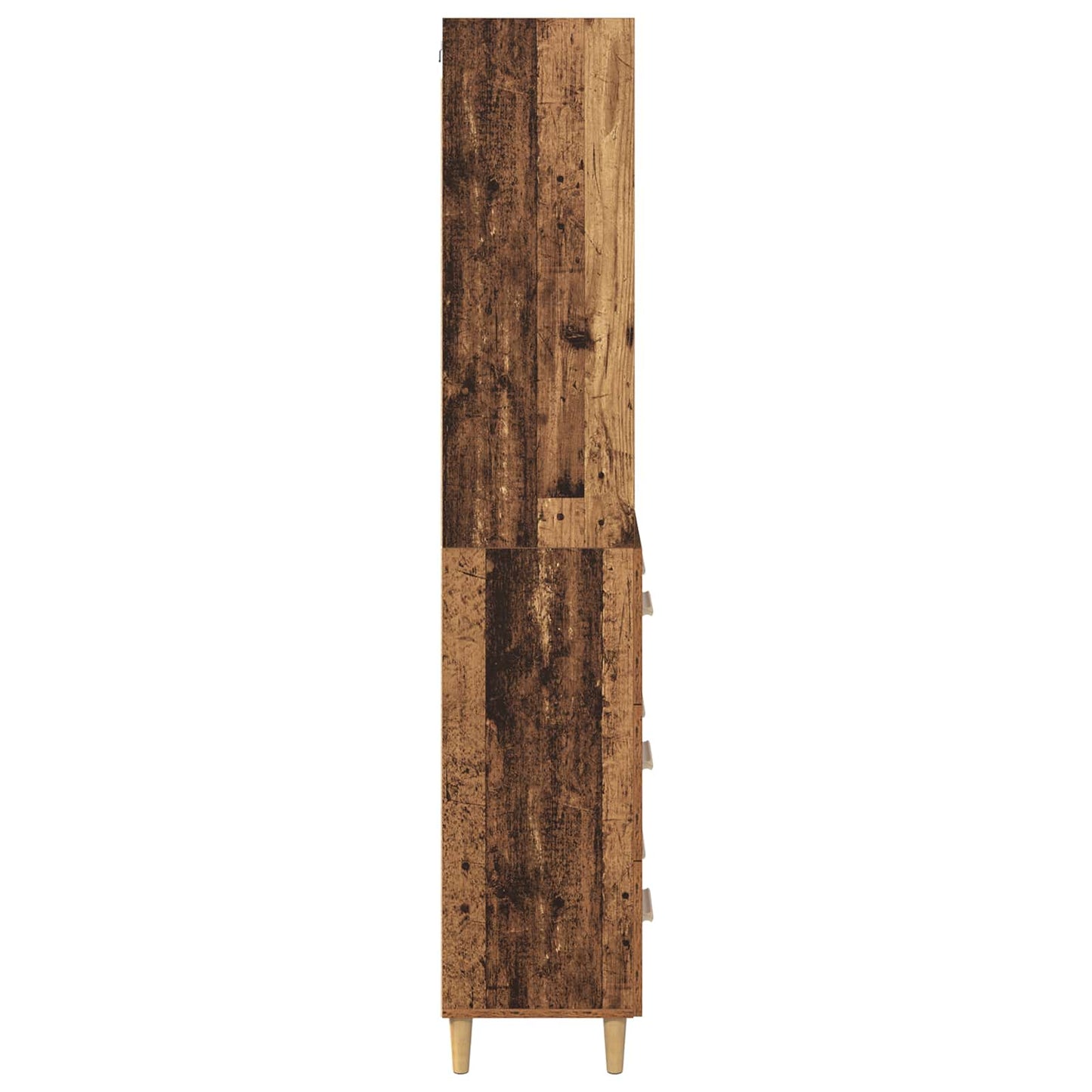 Highboard Altholz 69,5 x 32,5 x 180 cm Holzwerkstoff