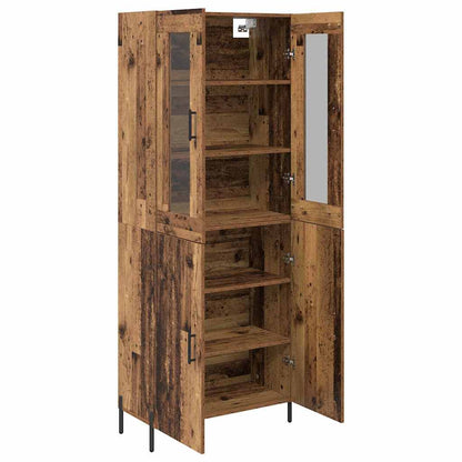 Highboard Wandmontiert Altholz 69,5 x 34 x 180 cm Holzwerkstoff