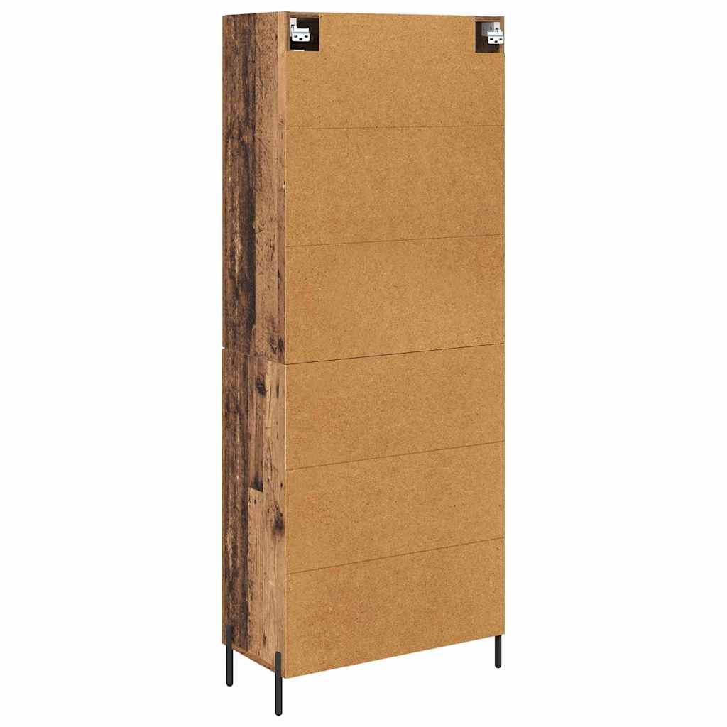 Highboard Wandmontiert Altholz 69,5 x 34 x 180 cm Holzwerkstoff
