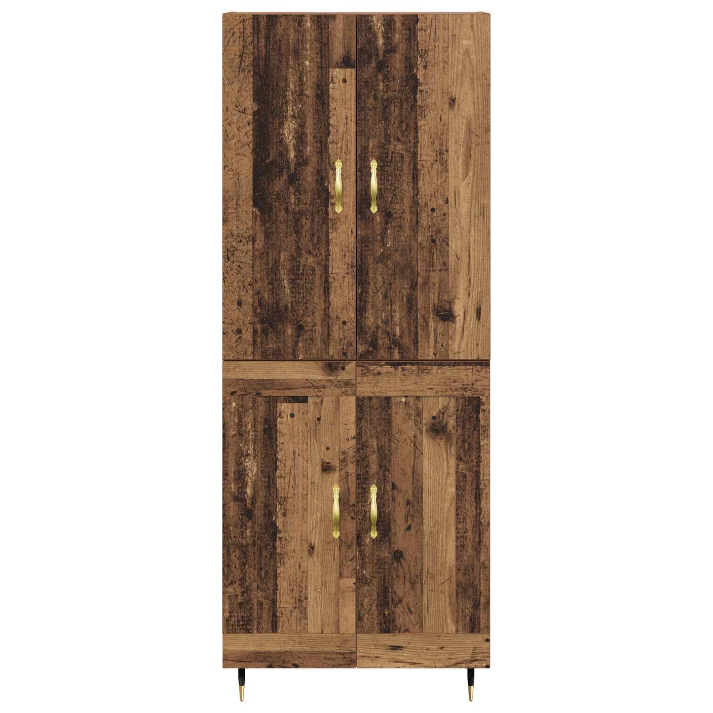 Highboard Wandmontiert Altholz 69,5 x 34 x 180 cm Holzwerkstoff