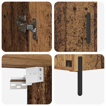 Highboard Altholz 69,5 x 32,5 x 180 cm Holzwerkstoff