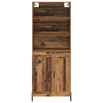 Highboard Altholz 69,5 x 32,5 x 180 cm Holzwerkstoff