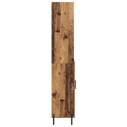 Highboard Altholz 69,5 x 32,5 x 180 cm Holzwerkstoff