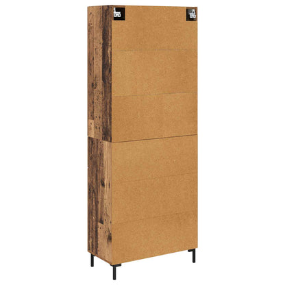 Highboard Wandmontiert Altholz 69,5 x 34 x 180 cm Holzwerkstoff