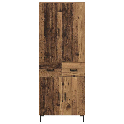 Highboard Wandmontiert Altholz 69,5 x 34 x 180 cm Holzwerkstoff