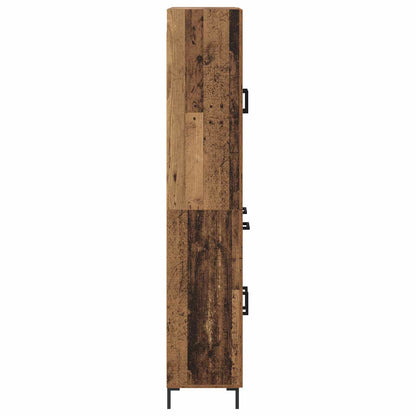 Highboard Wandmontiert Altholz 69,5 x 34 x 180 cm Holzwerkstoff