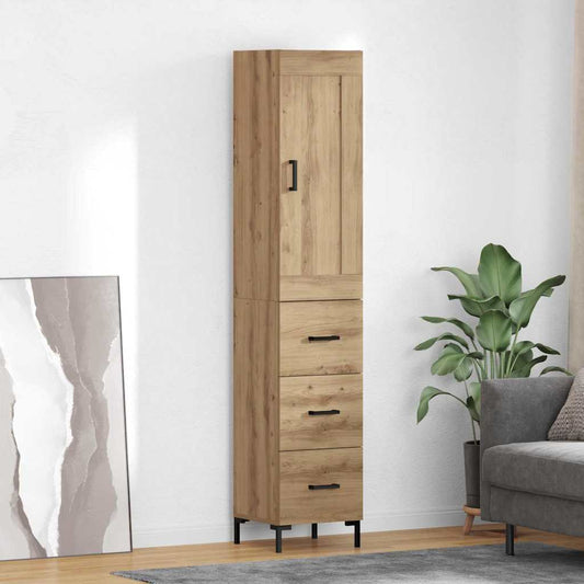Highboard Artisan-Eiche 34,5 x 34 x 180 cm Holzwerkstoff