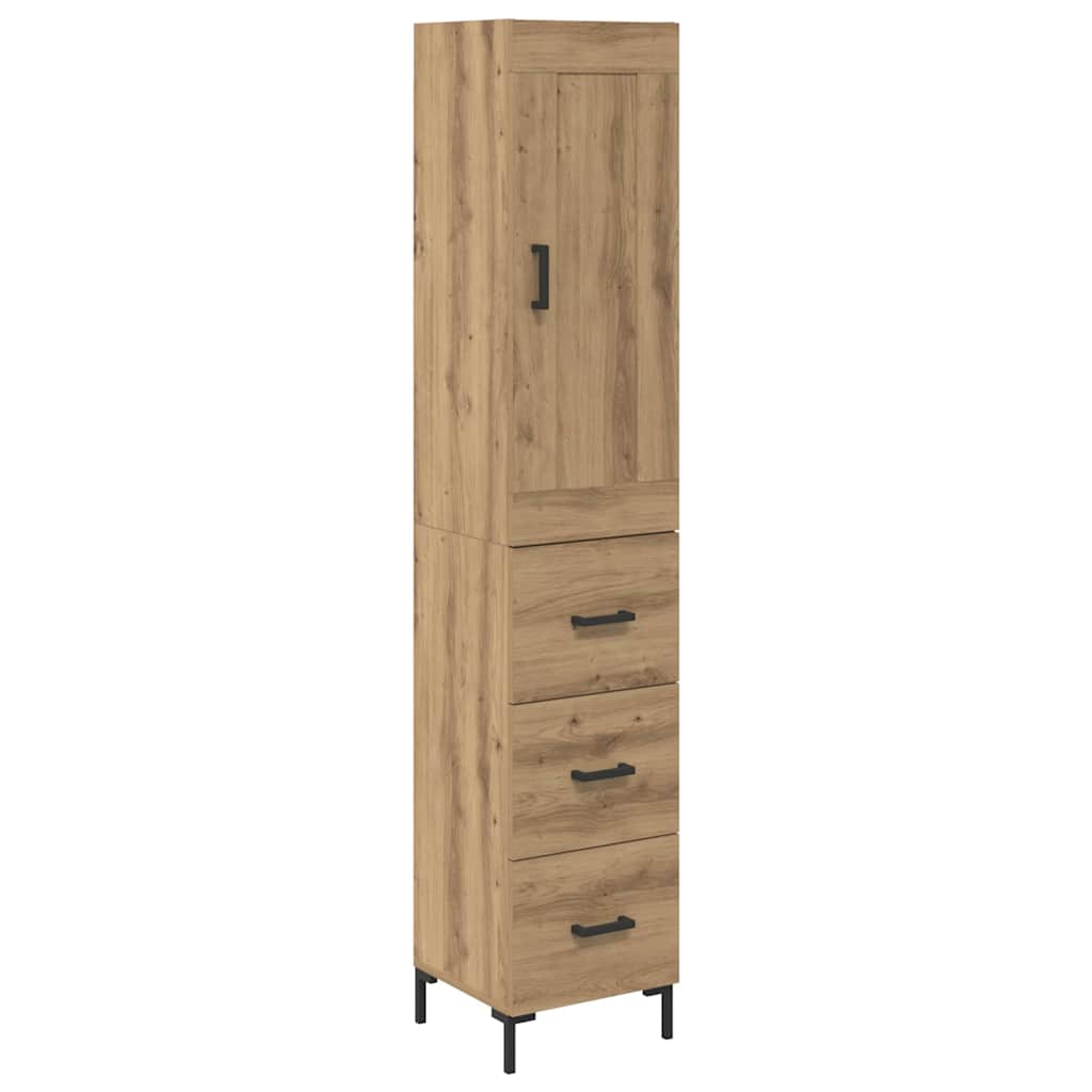 Highboard Artisan-Eiche 34,5 x 34 x 180 cm Holzwerkstoff