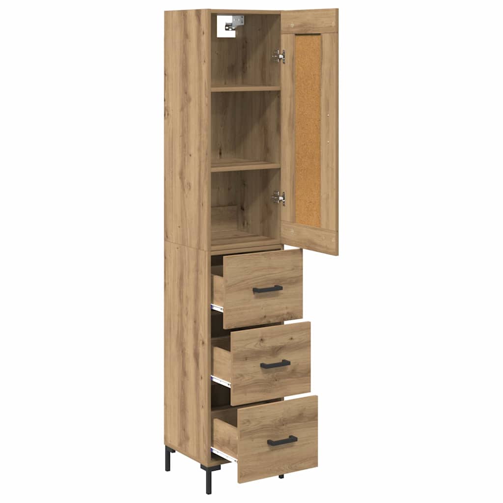 Highboard Artisan-Eiche 34,5 x 34 x 180 cm Holzwerkstoff