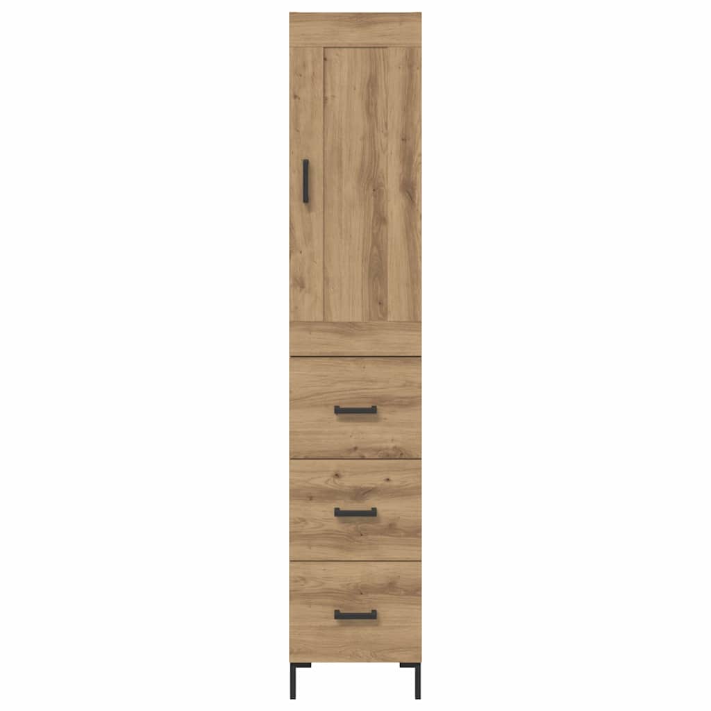 Highboard Artisan-Eiche 34,5 x 34 x 180 cm Holzwerkstoff