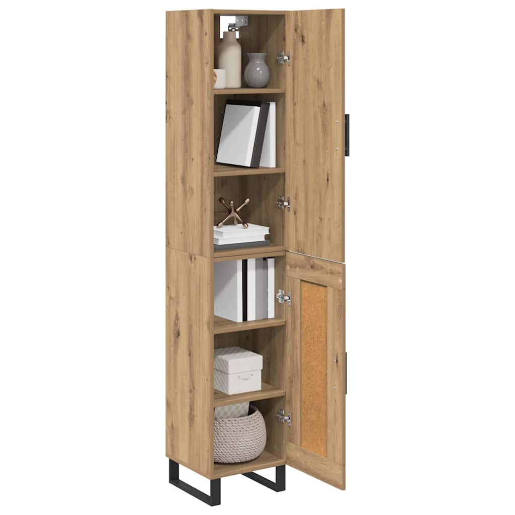 Highboard Artisan-Eiche 34,5 x 34 x 180 cm Holzwerkstoff