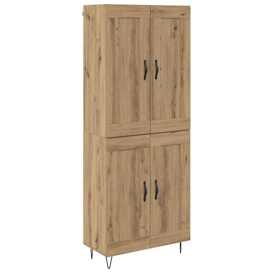 Highboard Artisan-Eiche 69,5 x 34 x 180 cm Holzwerkstoff