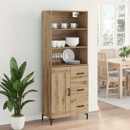 Highboard Artisan-Eiche 69,5 x 34 x 180 cm Holzwerkstoff