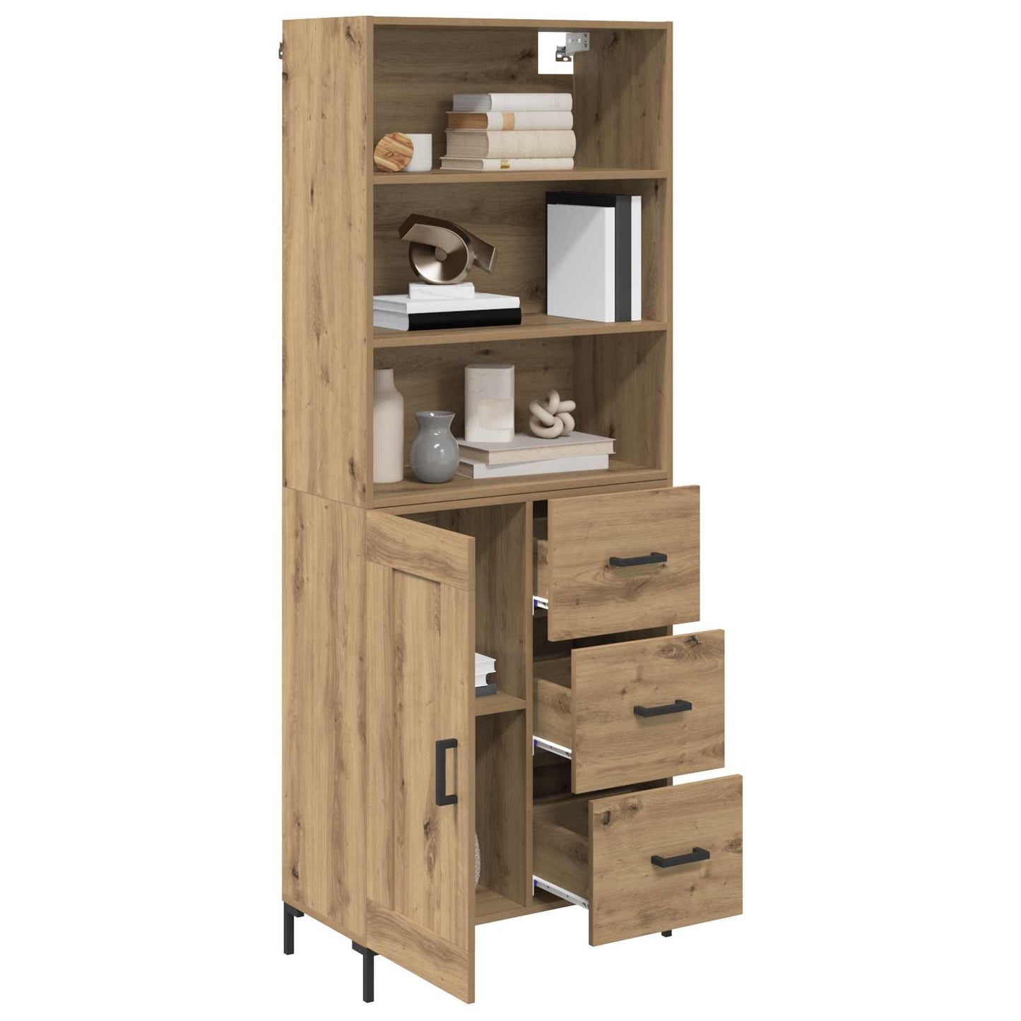 Highboard Artisan-Eiche 69,5 x 34 x 180 cm Holzwerkstoff