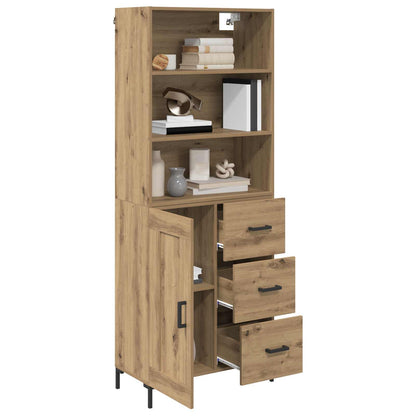 Highboard Artisan-Eiche 69,5 x 34 x 180 cm Holzwerkstoff