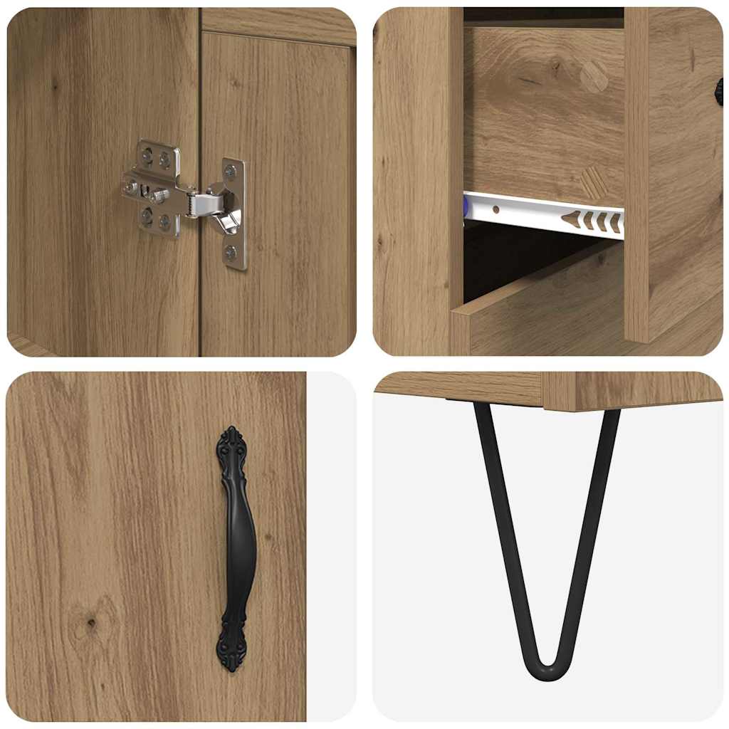 Highboard Artisan-Eiche 69,5 x 34 x 180 cm Holzwerkstoff