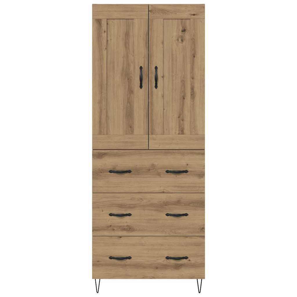 Highboard Artisan-Eiche 69,5 x 34 x 180 cm Holzwerkstoff