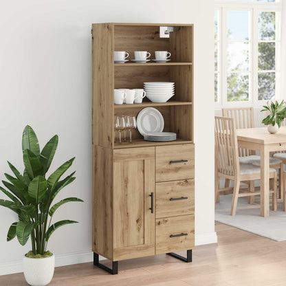 Highboard Artisan-Eiche 69,5 x 34 x 180 cm Holzwerkstoff