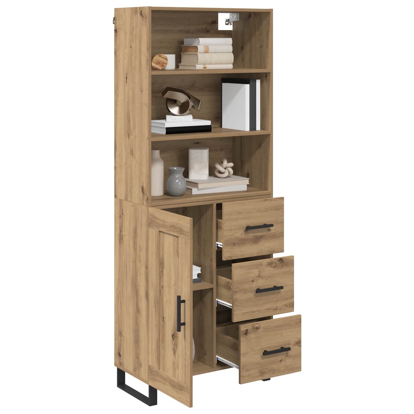 Highboard Artisan-Eiche 69,5 x 34 x 180 cm Holzwerkstoff