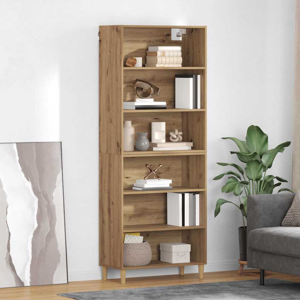 Highboard Artisan-Eiche 69,5 x 32,5 x 180 cm Holzwerkstoff