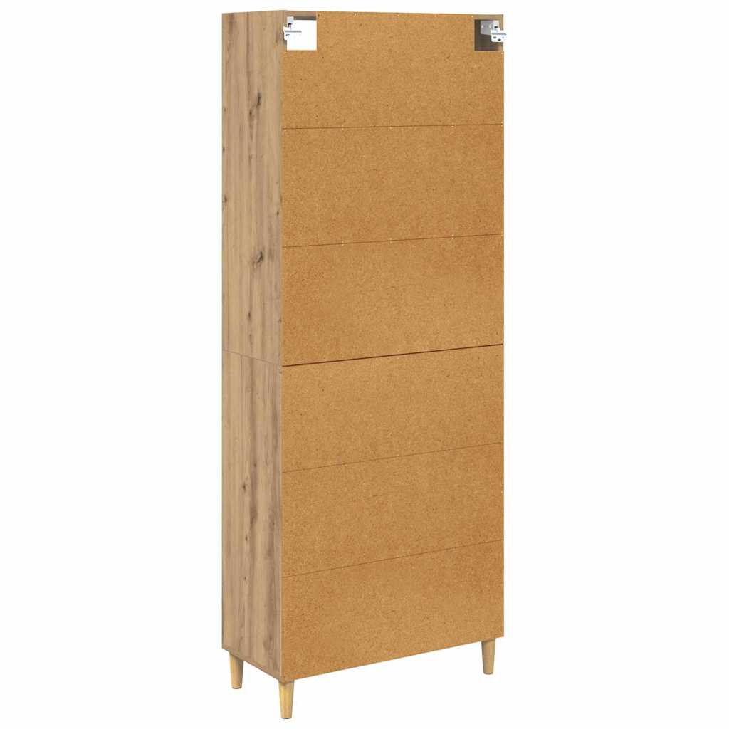 Highboard Artisan-Eiche 69,5 x 32,5 x 180 cm Holzwerkstoff