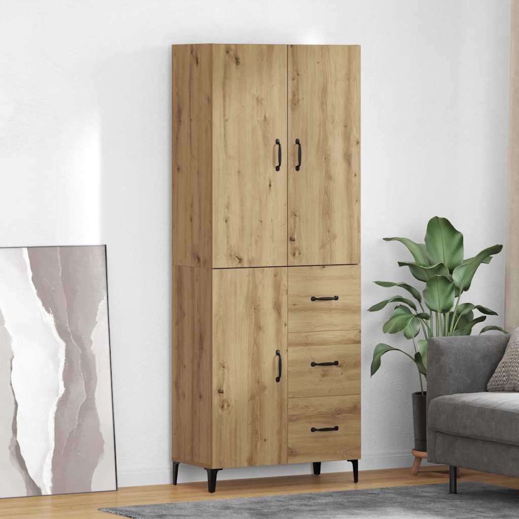 Highboard Artisan-Eiche 69,5 x 34 x 180 cm Holzwerkstoff