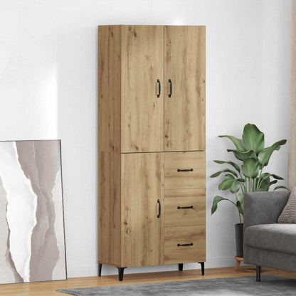 Highboard Artisan-Eiche 69,5 x 34 x 180 cm Holzwerkstoff