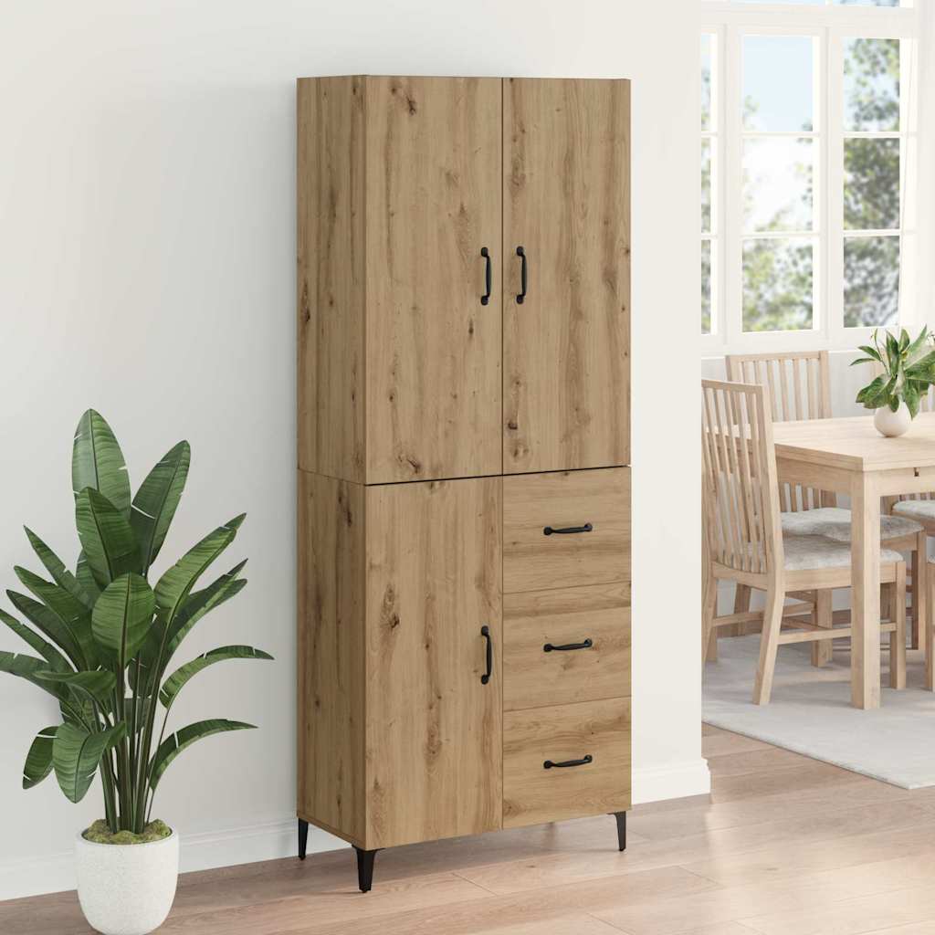 Highboard Artisan-Eiche 69,5 x 34 x 180 cm Holzwerkstoff