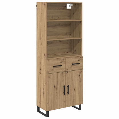 Highboard Artisan-Eiche 69,5 x 34 x 180 cm Holzwerkstoff