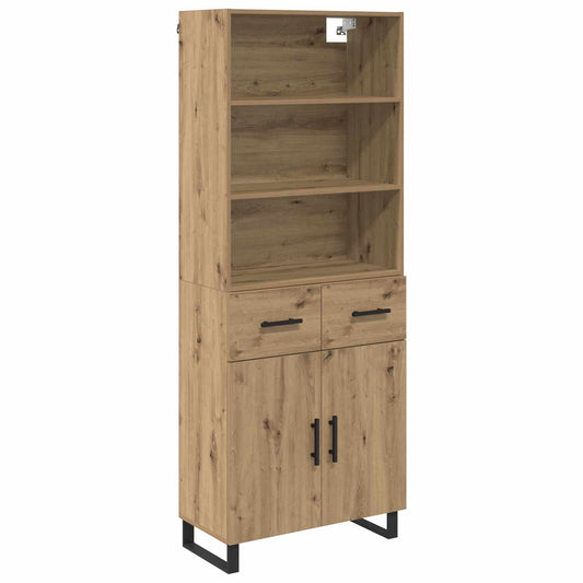 Highboard Artisan-Eiche 69,5 x 34 x 180 cm Holzwerkstoff