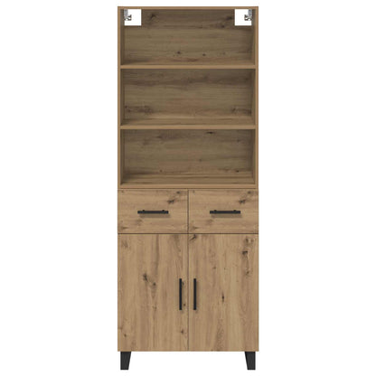 Highboard Artisan-Eiche 69,5 x 34 x 180 cm Holzwerkstoff