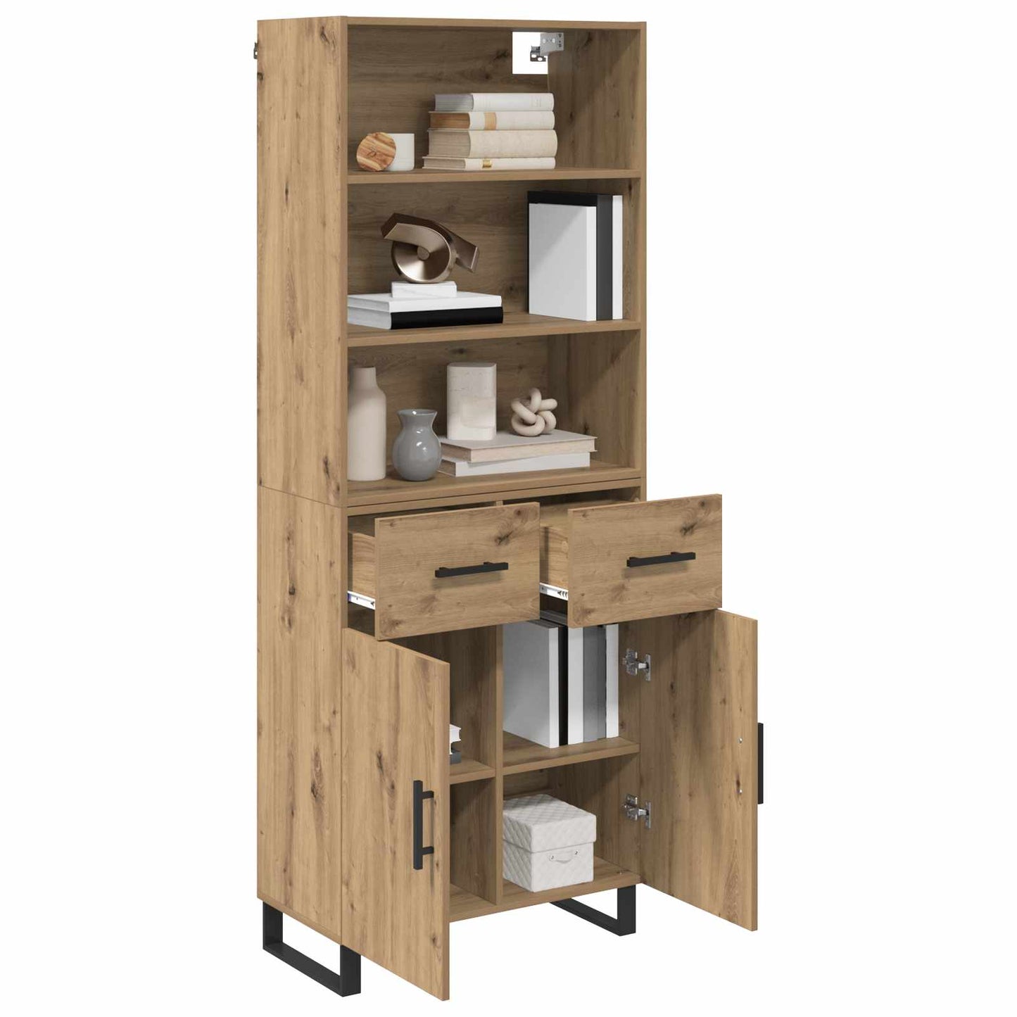 Highboard Artisan-Eiche 69,5 x 34 x 180 cm Holzwerkstoff