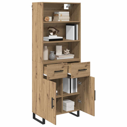 Highboard Artisan-Eiche 69,5 x 34 x 180 cm Holzwerkstoff