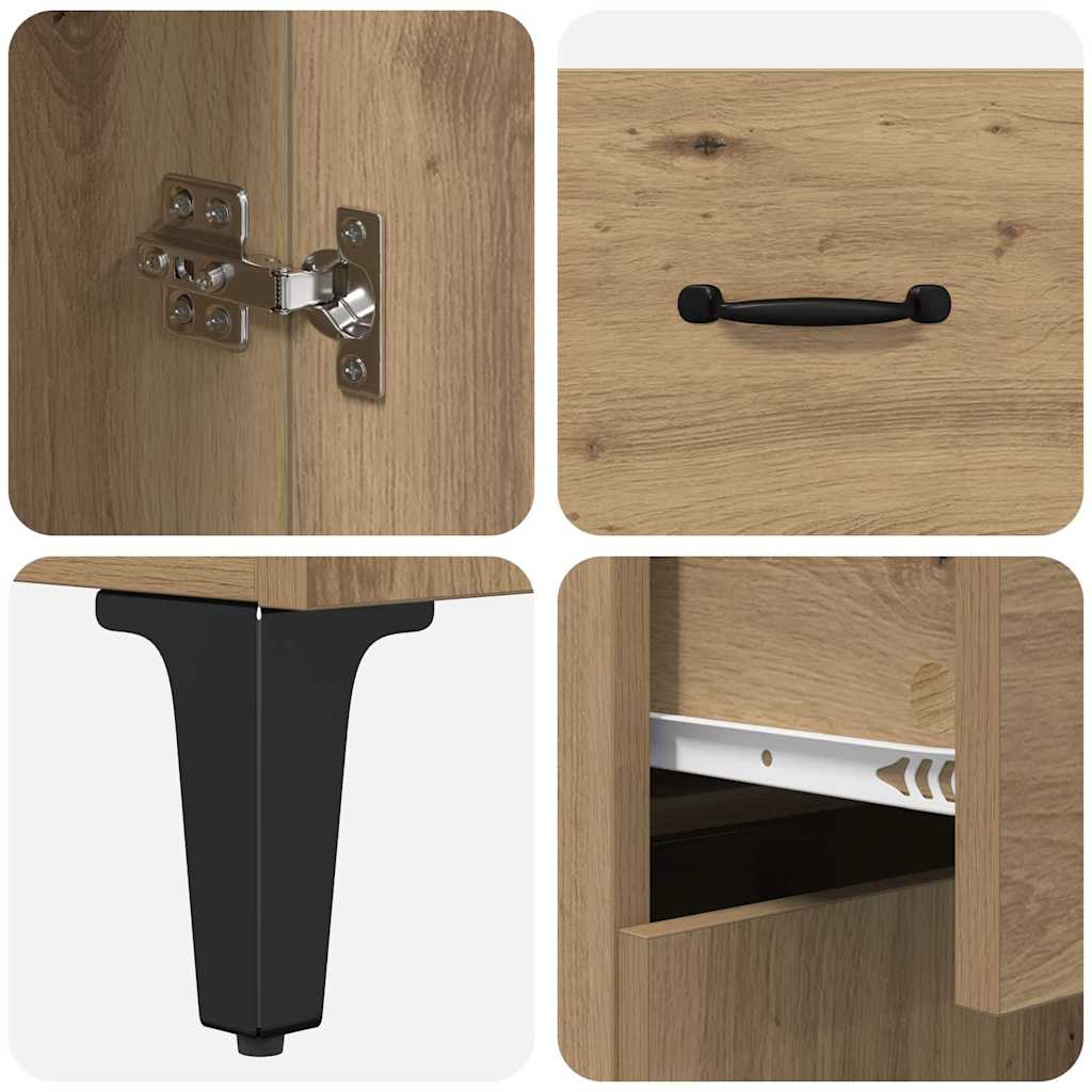 Highboard Artisan-Eiche 69,5 x 34 x 180 cm Holzwerkstoff