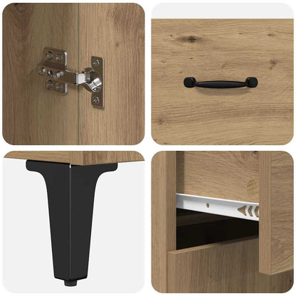 Highboard Artisan-Eiche 69,5 x 34 x 180 cm Holzwerkstoff