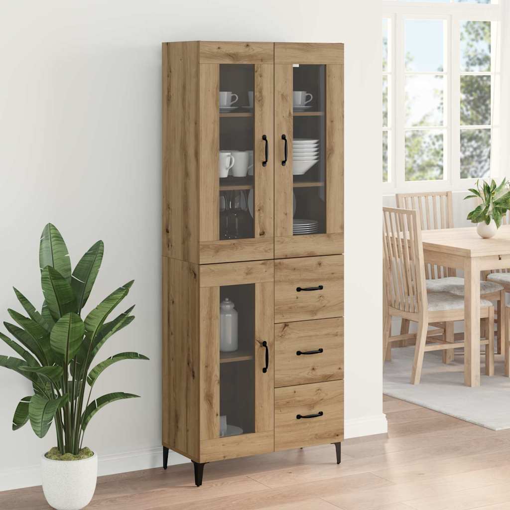 Highboard Artisan-Eiche 69,5 x 34 x 180 cm Holzwerkstoff