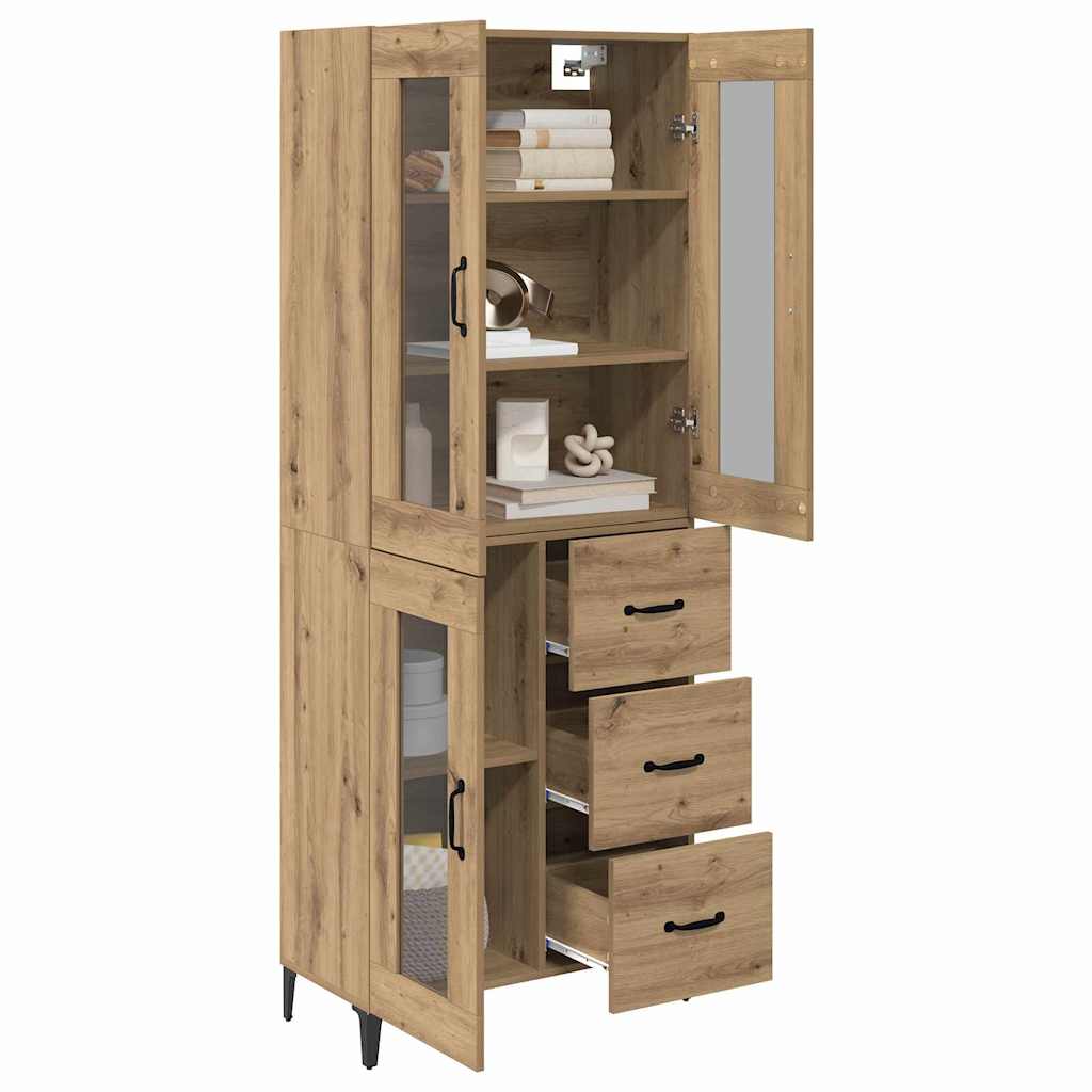 Highboard Artisan-Eiche 69,5 x 34 x 180 cm Holzwerkstoff