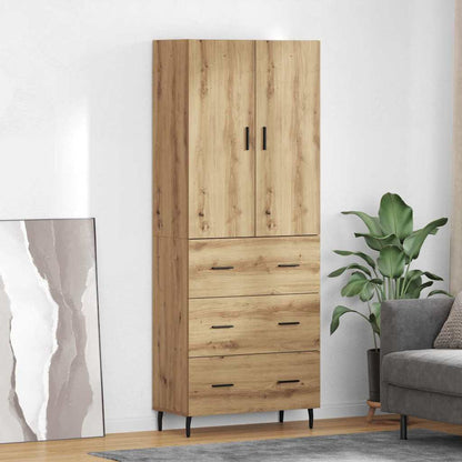 Highboard mit Schubladen Artisan-Eiche 69,5 x 34 x 180 cm