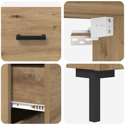 Highboard Artisan-Eiche 69,5 x 34 x 180 cm Holzwerkstoff