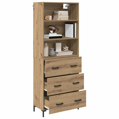 Highboard Artisan-Eiche 69,5 x 34 x 180 cm Holzwerkstoff