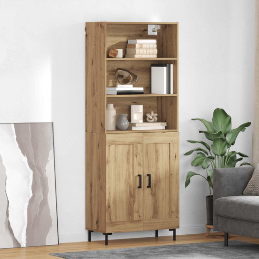 Highboard Artisan-Eiche 69,5 x 34 x 180 cm Holzwerkstoff