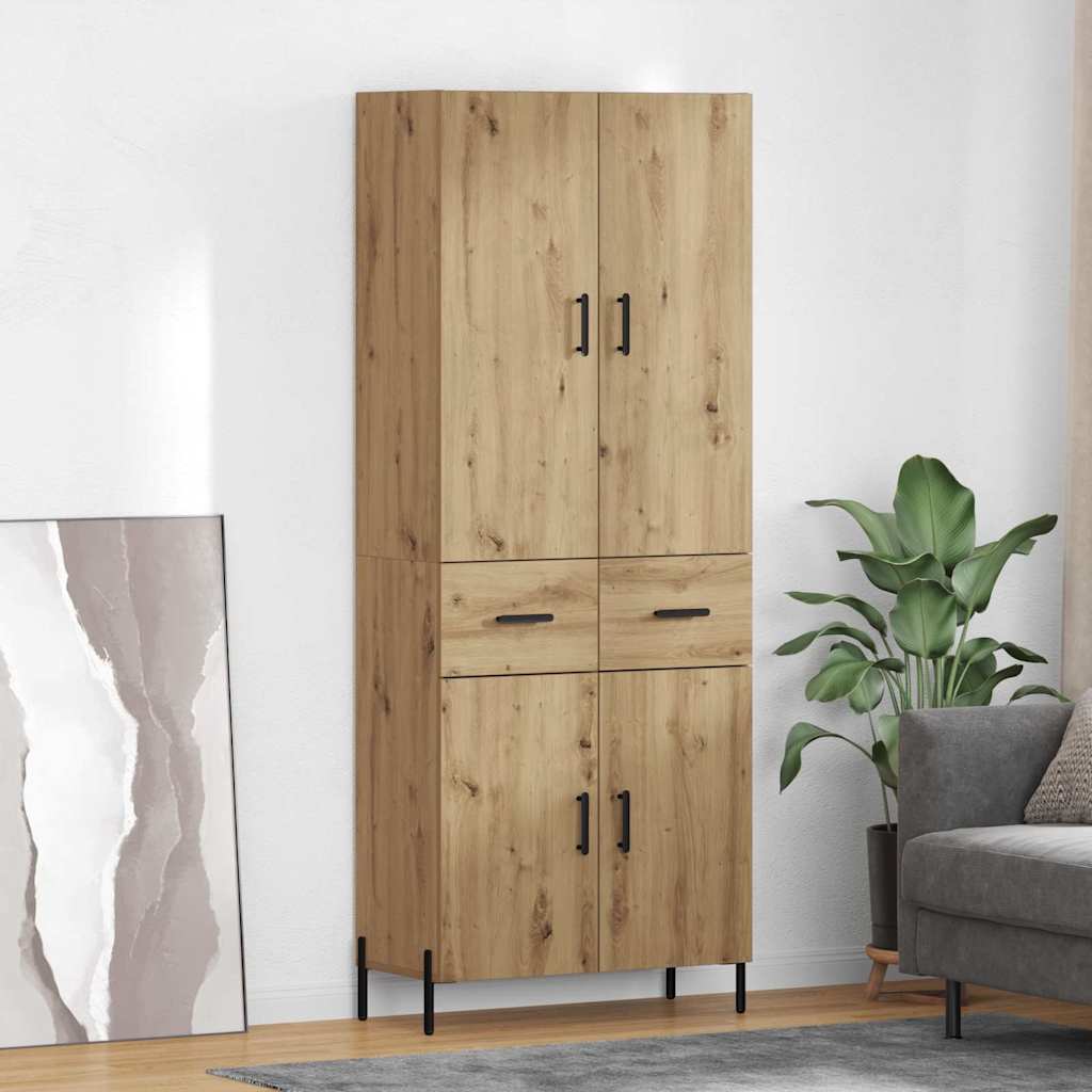 Highboard Artisan-Eiche 69,5 x 34 x 180 cm Holzwerkstoff