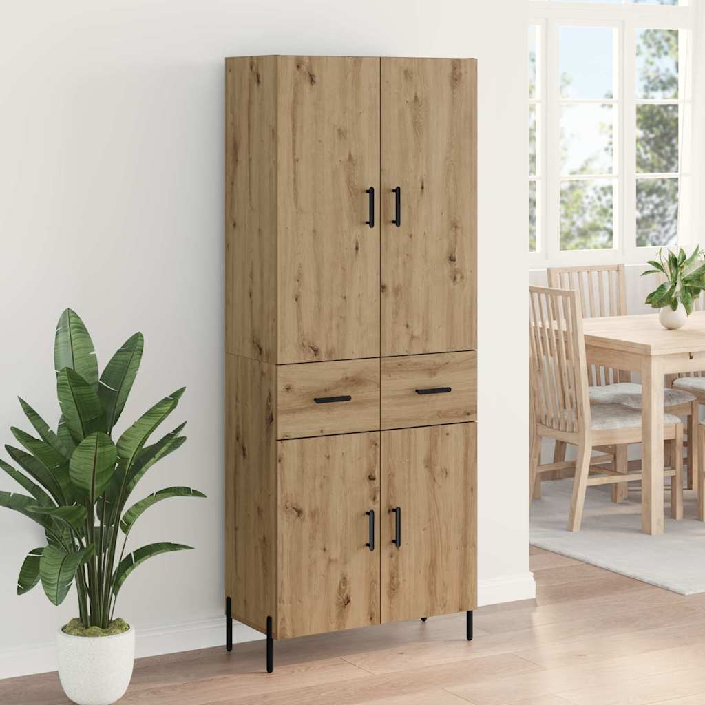 Highboard Artisan-Eiche 69,5 x 34 x 180 cm Holzwerkstoff
