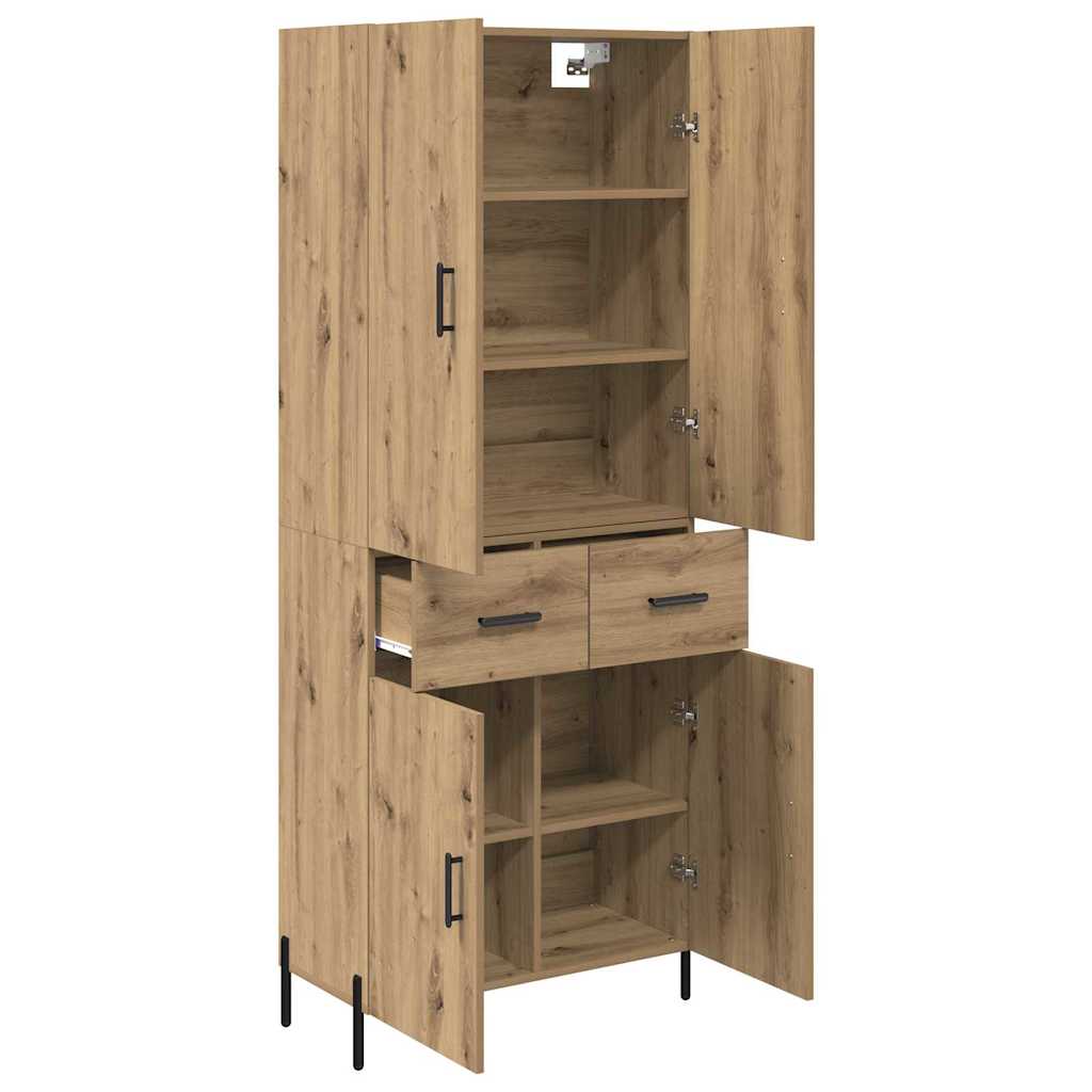 Highboard Artisan-Eiche 69,5 x 34 x 180 cm Holzwerkstoff