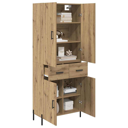 Highboard Artisan-Eiche 69,5 x 34 x 180 cm Holzwerkstoff